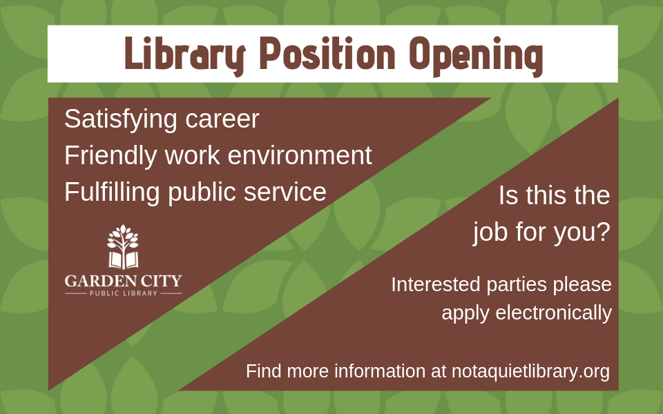 Open Staff Position at the Library